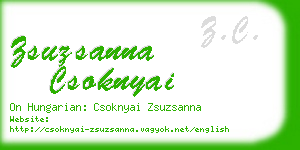 zsuzsanna csoknyai business card